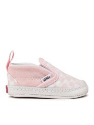 Vans Tenisówki Slip-On V Crib VN0A2XSL04E1 Różowy. Czerwone buty sportowe dziewczęce Vans, bez wzorów, z materiału, bez zapięcia. Za 99.99 zł.
