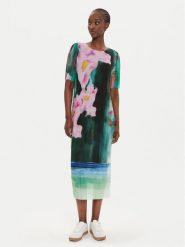Desigual Sukienka codzienna Garazi 24WWVK78 Kolorowy Slim Fit. Sukienki damskie Desigual, na co dzień, m, bez wzorów, z syntetyku, bez kołnierzyka, bez ramiączek, proste. Za 229.99 zł.