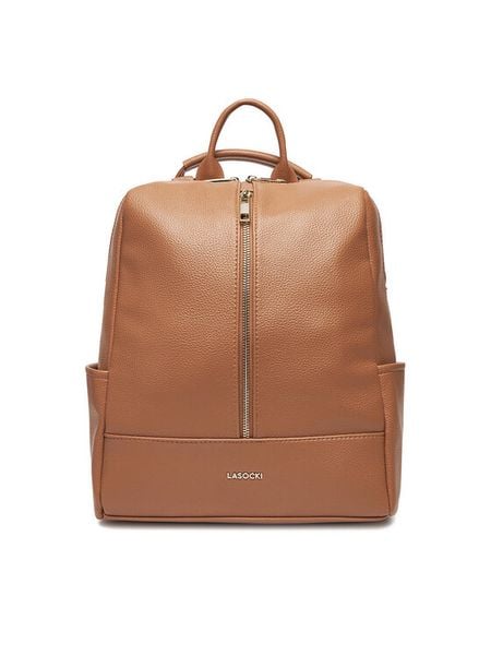 Lasocki Plecak C-LSK-L-011-08 Brązowy. Brązowe plecaki damskie Lasocki, bez wzorów, z materiału. Za 199.99 zł.