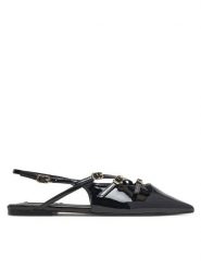 Steve Madden Sandały Cianna SM11003709 Czarny. Czarne sandały damskie Steve Madden, bez wzorów, ze skóry, bez obcasa, na płaskiej podeszwie. Za 329.99 zł.