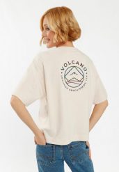 Modna koszulka, Comfort Fit, T-TUZ. Białe t-shirty damskie Volcano, m, bez wzorów, z bawełny, bez ramiączek. Za 69.99 zł.