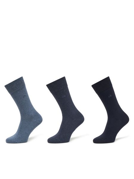 Calvin Klein Skarpety długie 701234208 Granatowy. Niebieskie skarpetki męskie CALVIN KLEIN, bez wzorów, z bawełny. Za 59.99 zł.