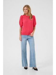 Kaffe Bluzka w kolorze różowym rozmiar: XL. Różowe bluzki damskie Kaffe, xl, bez wzorów, bez kołnierzyka, bez ramiączek. Za 72.45 zł.