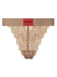 HUGO Stringi 50535036 Beżowy. Brązowe stringi damskie Hugo, s, bez wzorów, z syntetyku. Za 69.99 zł.
