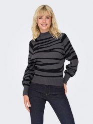 ONLY Sweter "Frida" w kolorze antracytowo-czarnym rozmiar: M. Czarne golfy damskie Only, m, bez wzorów, z wiskozy, bez ramiączek. Za 109.78 zł.