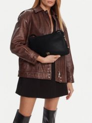 PINKO Torebka Triplet AI 25-26 PLTT 105161 A0QO Czarny. Czarne listonoszki damskie Pinko, bez wzorów, ze skóry, bez dodatków. Za 1,779.00 zł.