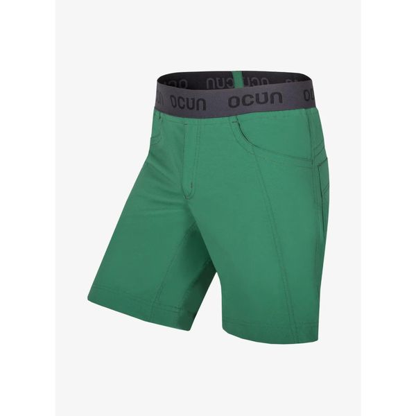 Spodenki wspinaczkowe męskie Ocun Mania Shorty. Zielone szorty męskie Ocun, bez kołnierzyka. Za 288.19 zł.