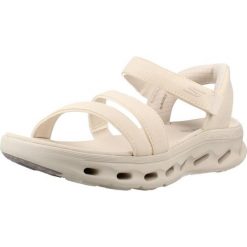 Sandały SKECHERS GO WALK GLIDE STEP 2.0 Beżowy. Brązowe sandały damskie Skechers, bez wzorów, z materiału, bez obcasa. Za 332.99 zł.