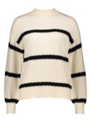 ONLY Sweter w kolorze kremowo-czarnym rozmiar: M. Brązowe golfy damskie Only, m, bez wzorów, bez ramiączek. Za 74.46 zł.