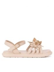 DeeZee Sandały CS6266-01 Beżowy. Brązowe sandały dziewczęce DeeZee, z syntetyku, bez zapięcia. Za 59.99 zł.
