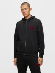 Hugo Bluza Daple_V 50501016 Czarny Regular Fit. Czarne bluzy bez kaptura męskie Hugo, m, z bawełny. Za 599.99 zł.