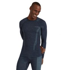 Koszulka Falke Wool-Tech Light. Niebieskie bielizna termoaktywna męska Falke, m, bez ramiączek. Za 495.50 zł.