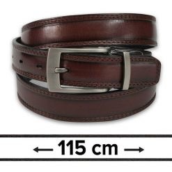 Pasek Dwustronny do Spodni, Czarno-Brązowy, 115 cm, Elegancki, Męski, Skórzany -ZET. Brązowe paski męskie Zet, bez wzorów, ze skóry, eleganckie. Za 89.00 zł.