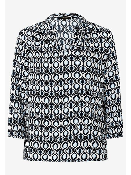 More & More Bluzka w kolorze błękitno-granatowo-białym rozmiar: 44. Białe bluzki damskie MORE & MORE, s, bez wzorów, z wiskozy, klasyczne, bez kołnierzyka, bez ramiączek. Za 69.99 zł.