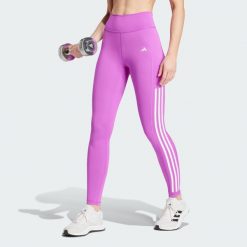 Legginsy Optime 3-Stripes Full-Length. Czarne legginsy damskie Adidas, xs, bez wzorów, z materiału. Za 279.00 zł.