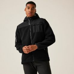 Kurtka turystyczna męska Christian Lacroix Valensole wodoodporna. Czarne kurtki męskie Regatta, m, bez wzorów, z polaru, eleganckie, bez kaptura. W wyprzedaży za 409.50 zł.