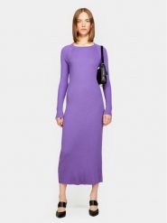 Sisley Sukienka dzianinowa 1B7YMV00M Fioletowy Slim Fit. Fioletowe sukienki damskie SISLEY, l, bez wzorów, z dzianiny, bez kołnierzyka, bez ramiączek. Za 409.99 zł.
