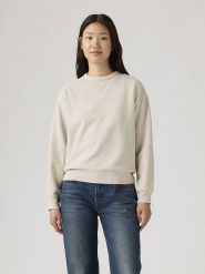 Levi's Sweter w kolorze kremowym rozmiar: XS. Brązowe swetry klasyczne damskie Levi's, s, z bawełny, bez kołnierzyka. Za 100.75 zł.