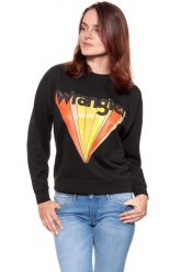 BLUZA WRANGLER RETRO SWEAT FADED BLACK W6085HPV6 112130460. Czarne bluzy bez kaptura damskie Wrangler, xs. W wyprzedaży za 79.99 zł.
