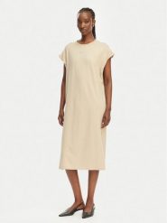 BOSS Sukienka codzienna C Edress 5 50540442 Beżowy Relaxed Fit. Brązowe sukienki damskie Boss, na co dzień, s, bez wzorów, z bawełny, bez kołnierzyka, bez ramiączek, proste. Za 449.99 zł.