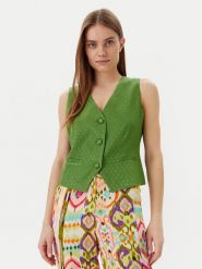 Lola Casademunt by Maite Kamizelka MS2502007 Zielony Regular Fit. Zielone kamizelki damskie Lola Casademunt by Maite, xs, z wiskozy. Za 309.99 zł.
