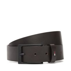 Pasek Tommy Hilfiger. Brązowe paski męskie Tommy Hilfiger, bez wzorów. Za 148.99 zł.