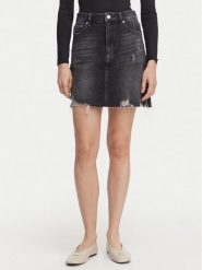 Tommy Jeans Spódnica jeansowa DW0DW22715 Czarny Mom Fit. Czarne spódniczki damskie Tommy Jeans, xs, bez wzorów, z bawełny. Za 329.99 zł.