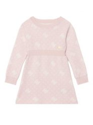 Guess Sukienka dzianinowa K6BK07 Z1307 Różowy jasny Regular Fit. Czerwone sukienki dziewczęce Guess, z aplikacjami, z dzianiny, bez ramiączek. Za 264.99 zł.