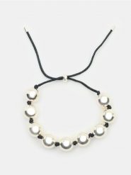 Bransoletka z metalicznymi kulkami - srebrny. Szare bransoletki damskie Sinsay, srebrne. Za 12.99 zł.