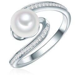 Valero Pearls Pierścionek Srebro wysokiej próby Srebrny Pierścionki 1 ct Damski. Szare pierścionki damskie Valero Pearls, z cyrkonią, srebrne. Za 319.99 zł.