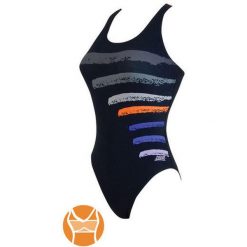 Kostium Kąpielowy Zoggs Sygnature Actionback Czarny. Czarne stroje jednoczęściowe damskie ZOGGS, bez wzorów. Za 59.00 zł.