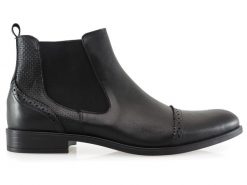 Czarne męskie buty zimowe - sztyblety BZ16. Czarne sztyblety męskie Modini Moda Męska, na zimę, z materiału, bez zapięcia. W wyprzedaży za 396.00 zł.