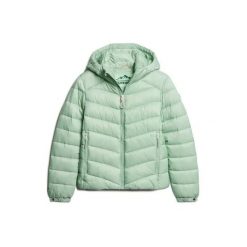 Damska kurtka z kapturem Superdry Fuji. Niebieskie kurtki damskie Superdry., na zimę, s, bez wzorów, z materiału, z kapturem. Za 347.05 zł.