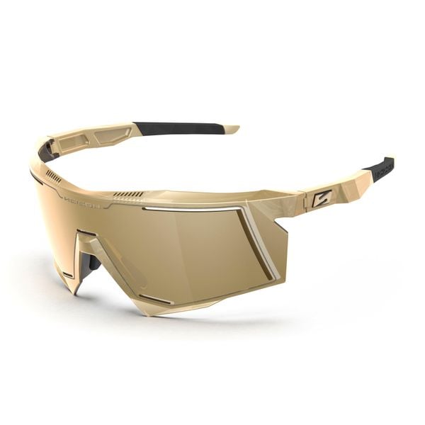 Sportowe okulary przeciwsłoneczne Aerostorm Złote z powłoką lustrzaną. Żółte okulary przeciwsłoneczne damskie SCICON SPORTS. Za 593.65 zł.