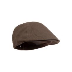 Czapka z daszkiem myśliwska Steppe. Brązowe czapki męskie SOLOGNAC, bez wzorów, z bawełny, sportowe. Za 39.99 zł.
