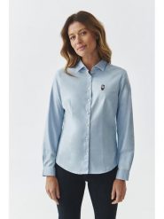 TATUUM Koszula "Eliza" w kolorze błękitnym rozmiar: 46. Niebieskie koszule damskie Tatuum, z aplikacjami, bez kołnierzyka, bez ramiączek. Za 148.26 zł.