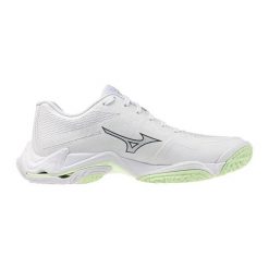 Damskie buty halowe Mizuno Wave Lightning Elite. Białe buty sportowe na co dzień damskie Mizuno, bez wzorów, na fitness i siłownię, mizuno wave. Za 677.00 zł.