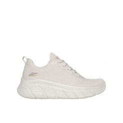 Buty sportowe sneakersy damskie Skechers Bobs B Flex. Białe buty sportowe na co dzień damskie Skechers, bez wzorów, trekkingowe. Za 219.99 zł.