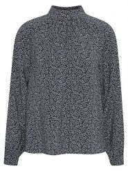 Soaked in Luxury Bluzka "Kamira" w kolorze granatowym rozmiar: XL. Niebieskie bluzki damskie Soaked in Luxury, xl, bez wzorów, bez kołnierzyka, bez ramiączek. Za 66.00 zł.