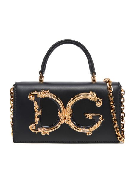 Dolce&Gabbana Torebka BI3278 AQ507 Czarny. Czarne torebki klasyczne damskie Dolce&Gabbana, bez wzorów, ze skóry, bez dodatków. Za 7,459.00 zł.