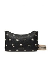 KARL LAGERFELD Torebka A2W30207 Czarny. Czarne listonoszki damskie Karl Lagerfeld, bez wzorów, ze skóry, bez dodatków. Za 559.99 zł.