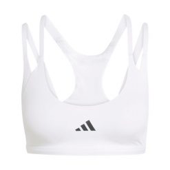 Biustonosz dla kobiet adidas Optime. Zielone biustonosze sportowe damskie Adidas, bez wzorów, z materiału. Za 211.50 zł.