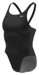 Strój pływacki jednoczęściowy damski Nike Hydrastrong Solid Fastback. Czarne stroje jednoczęściowe damskie NIKE SWIM, bez wzorów. Za 259.80 zł.