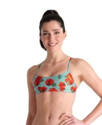 Góra od bikini biustonosz bandeau Arena Play. Zielone bikini damskie Arena, bez wzorów, z materiału. Za 81.98 zł.