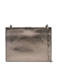Calvin Klein Torebka Ck Night Square Crossbody_Shiny K60K612793 Srebrny. Szare torebki klasyczne damskie CALVIN KLEIN, bez wzorów, ze skóry, wizytowe, bez kołnierzyka, bez ramiączek. Za 309.99 zł.