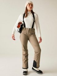 Dare 2b Spodnie narciarskie "Diminish" w kolorze beżowym rozmiar: 44. Brązowe spodnie dresowe damskie Dare 2b, m, narciarskie. Za 252.94 zł.