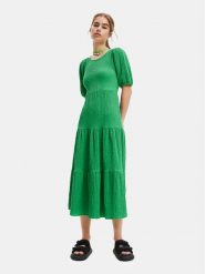 Desigual Sukienka codzienna 23SWVW45 Zielony Regular Fit. Zielone sukienki damskie Desigual, na co dzień, xxl, bez wzorów, z wiskozy, bez kołnierzyka, bez ramiączek, proste. Za 319.99 zł.