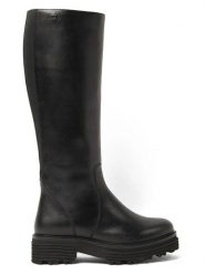 Lazamani Skórzane kozaki w kolorze czarnym rozmiar: 40. Czarne kozaki damskie Lazamani, bez obcasa. Za 339.99 zł.