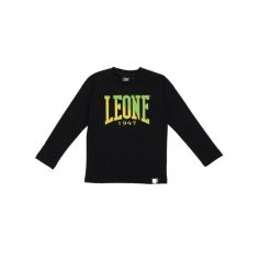 Koszulka z bawełna na outdoor na co dzień. Czarne bluzki damskie LEONE 1947 APPAREL, bez wzorów, z bawełny, bez kołnierzyka. W wyprzedaży za 55.90 zł.