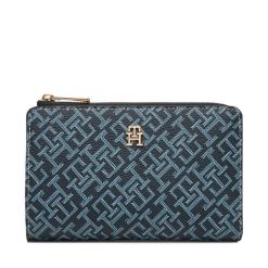 Portfel Tommy Hilfiger. Niebieskie portfele damskie Tommy Hilfiger, bez wzorów. Za 329.99 zł.
